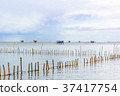 Landscape fishing cottage in sea . 37417754
