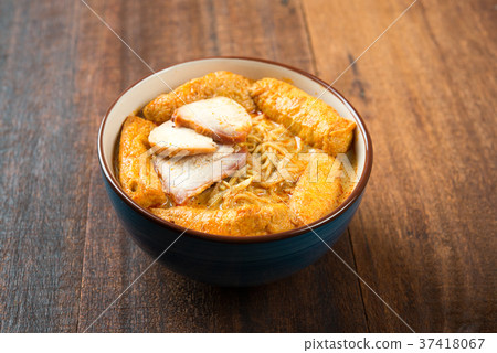 Hot Curry Laksa Noodles Asian cuisine 37418067