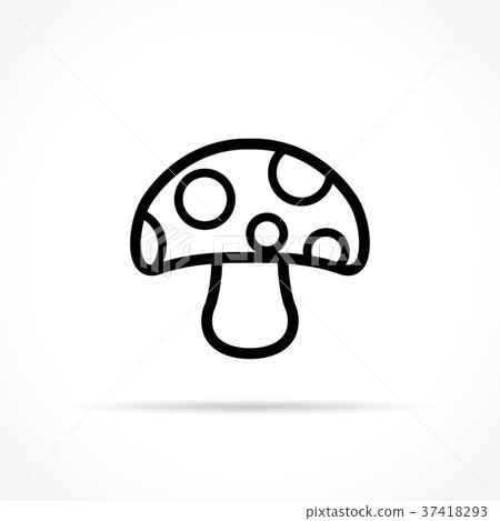 mushroom icon on white background mushroom icon on white background 37418293