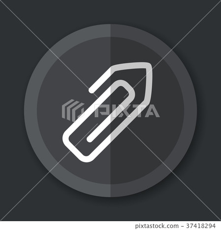 paper clip icon flat design concept 37418294