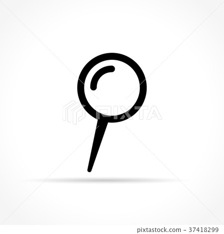 push pin icon on white background push pin icon on white background 37418299