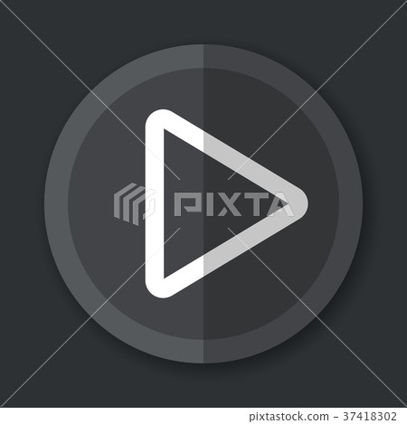 play icon flat concept 37418302