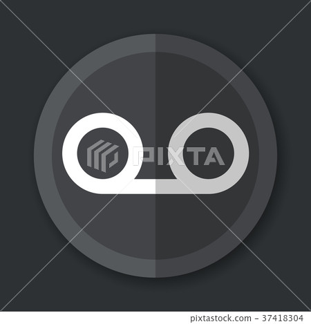 voice recorder flat grey icon 37418304