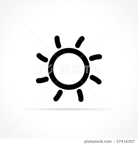 sun icon on white background 37418307