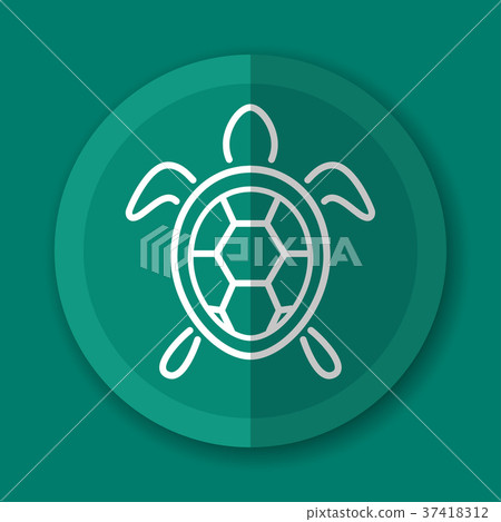turtle icon flat design concept 37418312