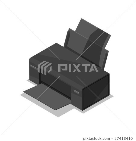 Laser printer isometric 3D icon Laser printer isometric 3D icon 37418410