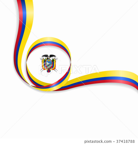 Ecuadorian wavy flag background. Vector Ecuadorian wavy flag background. Vector 37418788