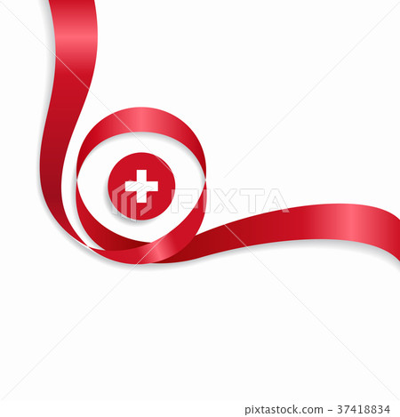 Swiss wavy flag background. Vector illustration. Swiss wavy flag background. Vector illustration. 37418834