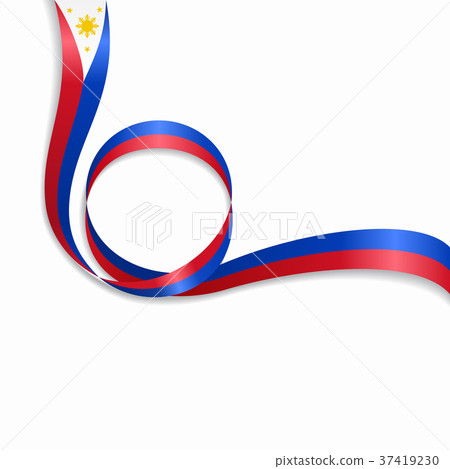 Philippines wavy flag background. Vector 37419230