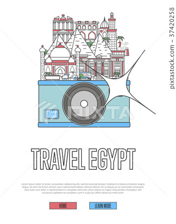 Travel Egypt poster with camera 37420258