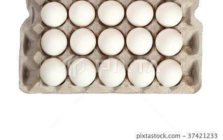 white Eggs pack isolated on white background white Eggs pack isolated on white background 37421233
