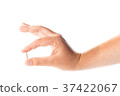 Mens hand isolated on white background 37422067