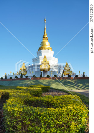 Beautiful pagoda in Phra Thad Santidham temple. 37422399