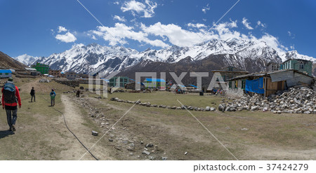 Nepal village in mountains Nepal village in mountains 37424279