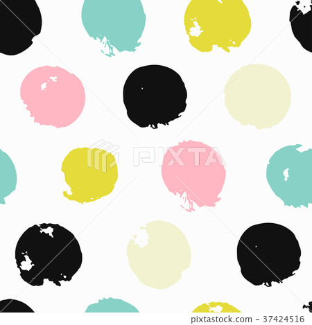 Trendy vector seamless pattern with brush strokes. Trendy vector seamless pattern with brush strokes. 37424516