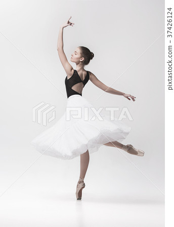 Young classical dancer isolated on white 37426124