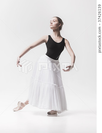 Young classical dancer isolated on white 37426139