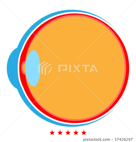 Eyeball icon Illustration color fill style 37426297