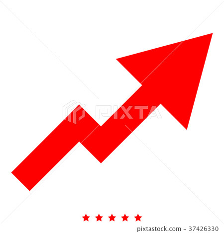 Chart of growth icon Illustration color fill style Chart of growth icon Illustration color fill style 37426330