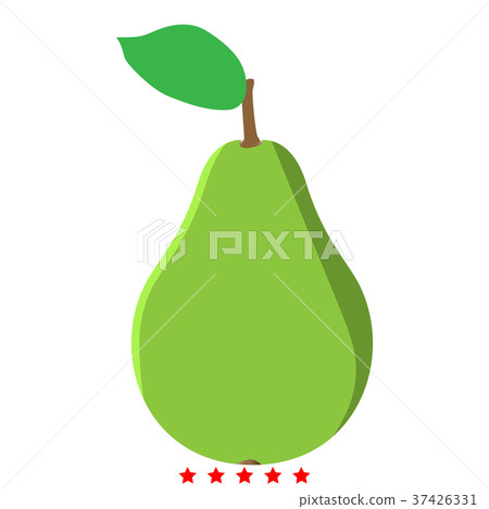 Pear icon Illustration color fill style Pear icon Illustration color fill style 37426331