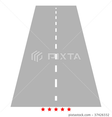 Road icon Illustration color fill style Road icon Illustration color fill style 37426332