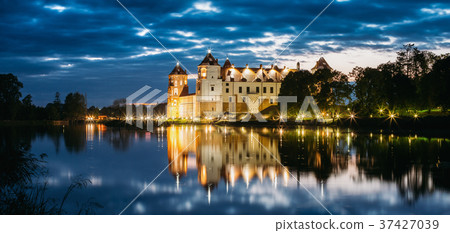 Mir, Belarus. Panorama Of Mir Castle Complex In Mir, Belarus. Panorama Of Mir Castle Complex In 37427039