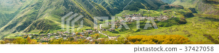Stepantsminda Village In Kazbegi District Stepantsminda Village In Kazbegi District 37427058