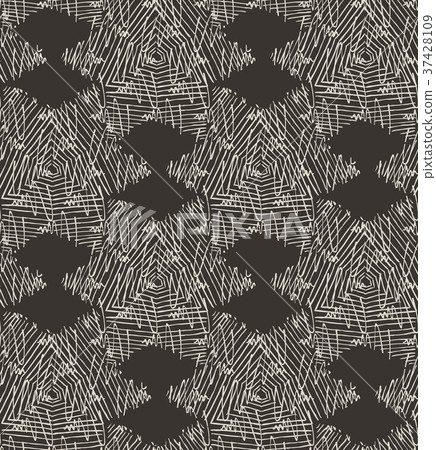 Hand hatched diamonds on brown with calligraphy 37428109