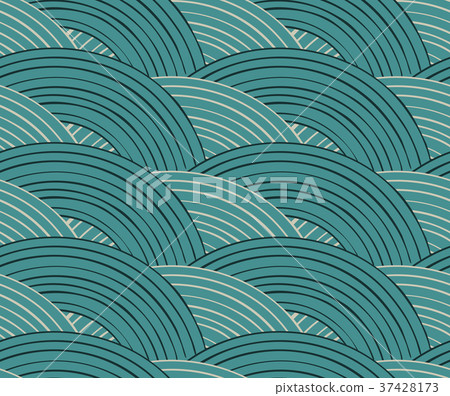 Striped arks overlapping on green 37428173