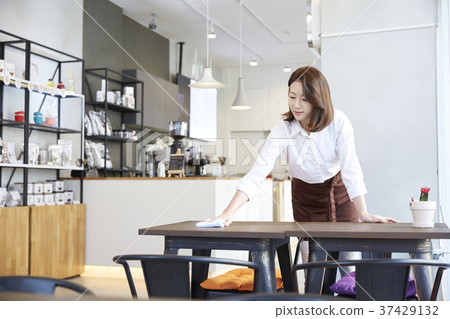 咖啡廳，咖啡師，韓國菜 37429132