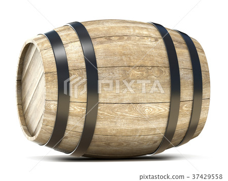 Wooden barrel. 3D 37429558