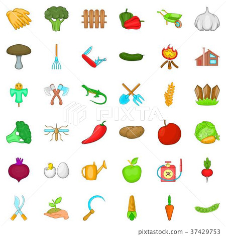 Watering can icons set, cartoon style Watering can icons set, cartoon style 37429753