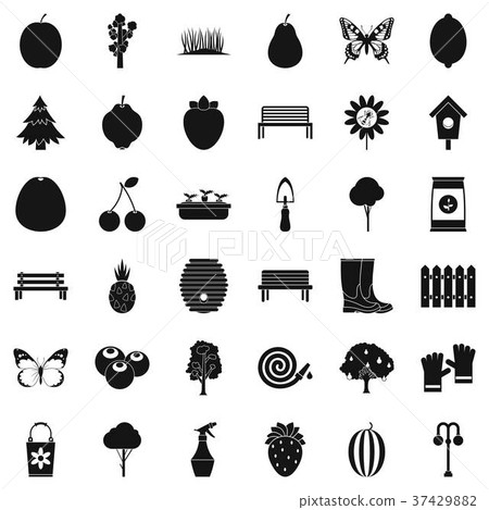 Nature icons set, simple style - Stock Illustration [37429882] - PIXTA