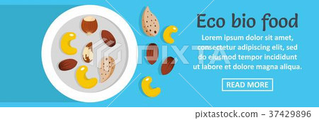 Eco bio food banner horizontal concept 37429896