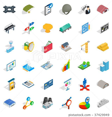 Right choice icons set, isometric style Right choice icons set, isometric style 37429949