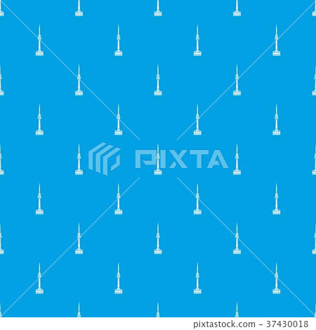 Namsan tower in Seoul pattern seamless blue Namsan tower in Seoul pattern seamless blue 37430018