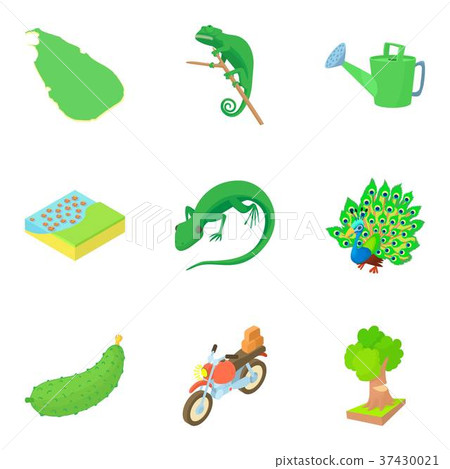 Forest care icons set, cartoon style Forest care icons set, cartoon style 37430021