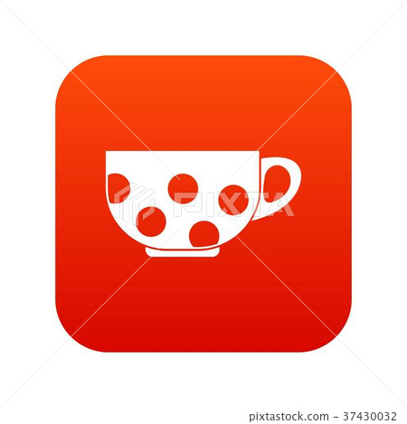 Cup icon digital red Cup icon digital red 37430032