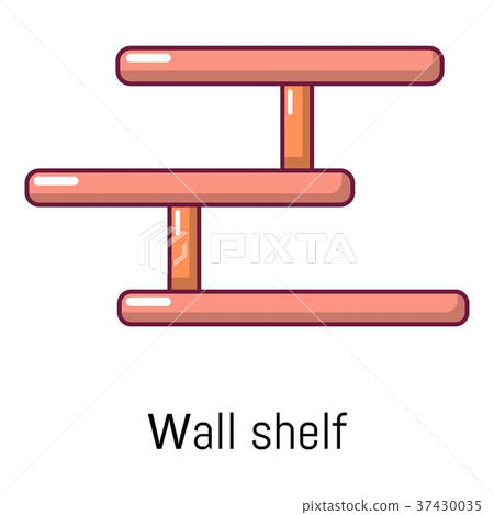 Wall shelf icon, cartoon style Wall shelf icon, cartoon style 37430035