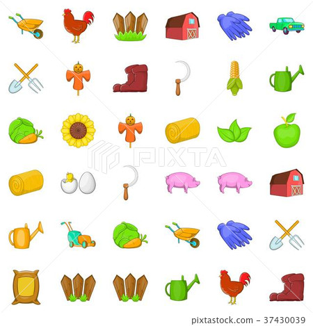 Boot icons set, cartoon style Boot icons set, cartoon style 37430039