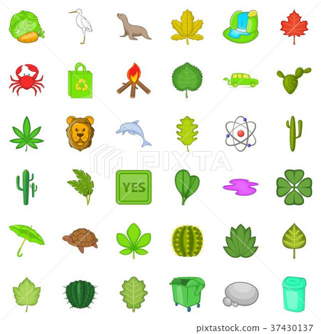 Water icons set, cartoon style Water icons set, cartoon style 37430137