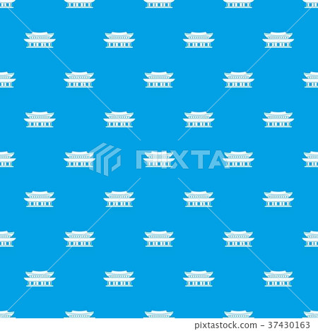 Gyeongbokgung palace, Seoul pattern seamless blue Gyeongbokgung palace, Seoul pattern seamless blue 37430163