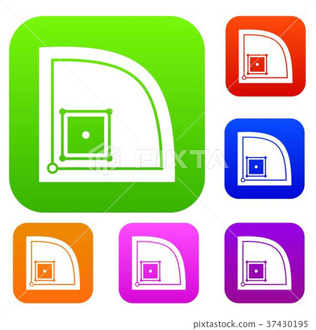 Baseball field set color collection 37430195