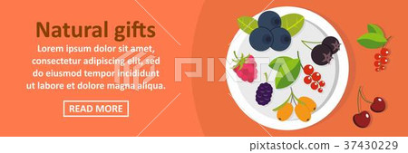 Natural gifts banner horizontal concept 37430229