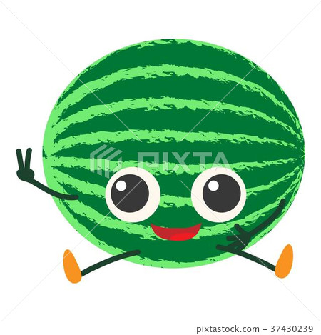 Watermelon icon, cartoon style Watermelon icon, cartoon style 37430239