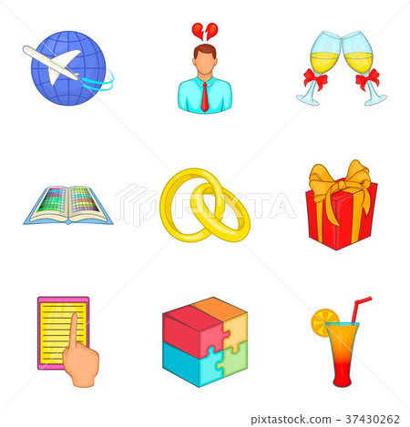 Responsibility icons set, cartoon style Responsibility icons set, cartoon style 37430262