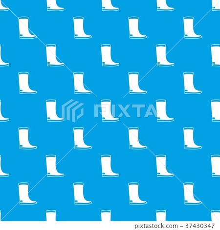 Rubber boots pattern seamless blue 37430347