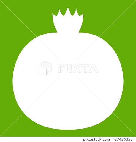 Ripe pomegranate icon green Ripe pomegranate icon green 37430353