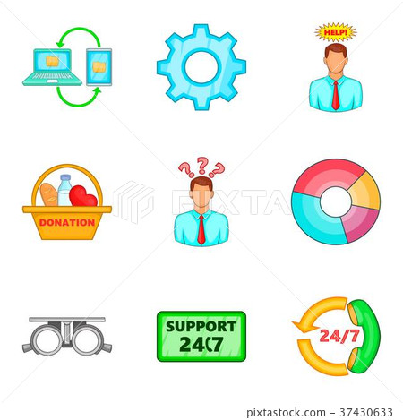 Variant icons set, cartoon style Variant icons set, cartoon style 37430633