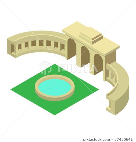 Triumphal arch belgium icon, isometric 3d style Triumphal arch belgium icon, isometric 3d style 37430641